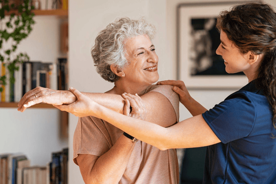 Onsite care home physiotherapy visit in Derbyshire