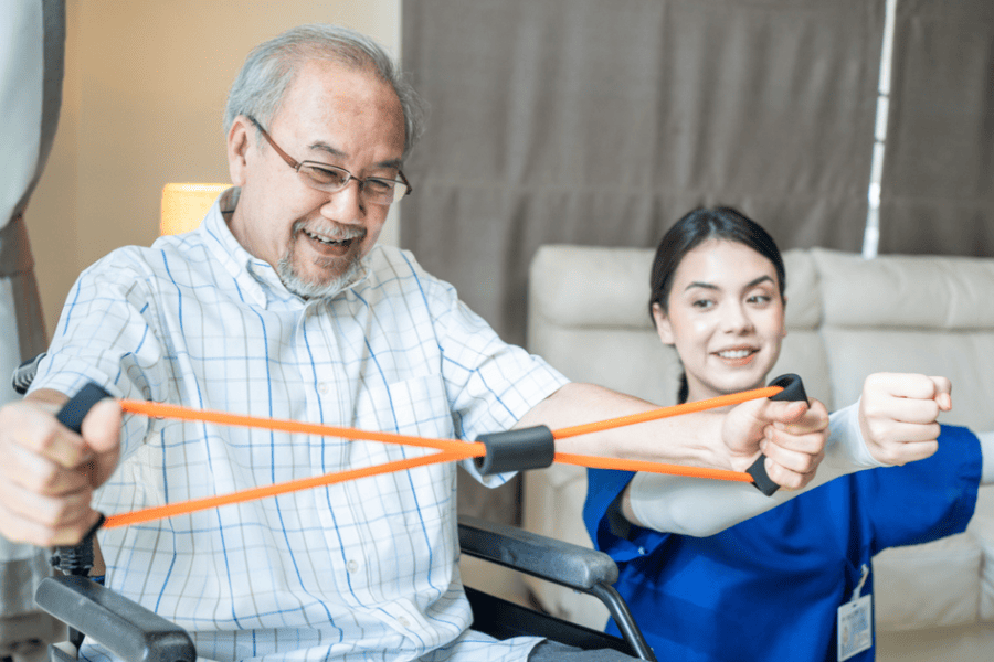 Elderly mobility physiotherapy home visit in Derby, Derbyshire