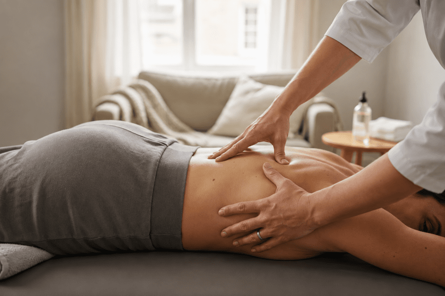 Home back pain physiotherapy visit in Derby