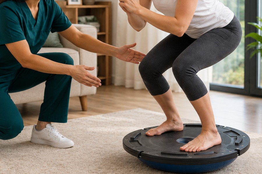 Home balance and strength physiotherapy visit in Derby