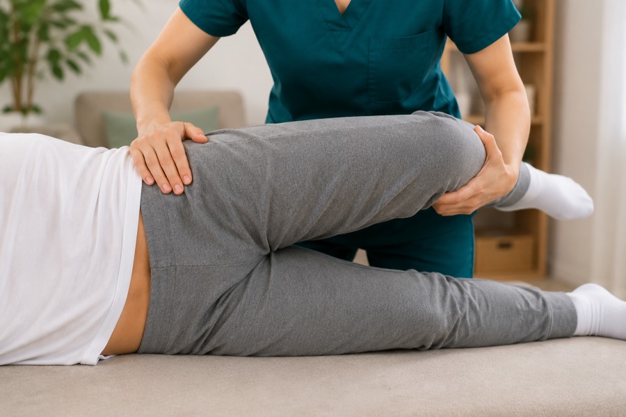 Home hip replacement rehabilitation visit in Derby