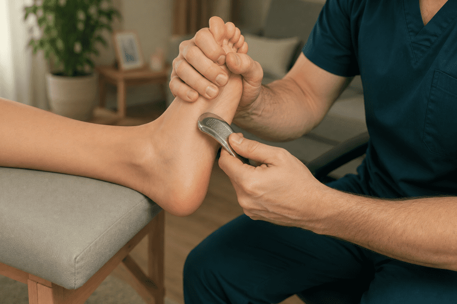Home plantar fasciitis treatment visit in Derby