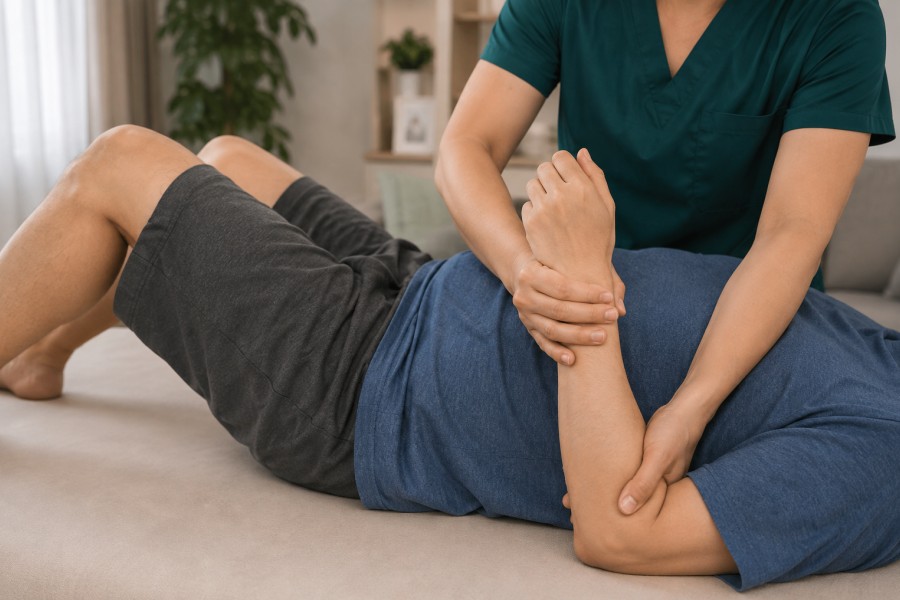 Home post-stroke spasticity physiotherapy visit in Derby