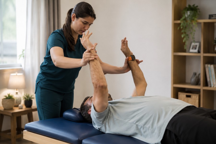 Home upper limb recovery physiotherapy after stroke in Derby